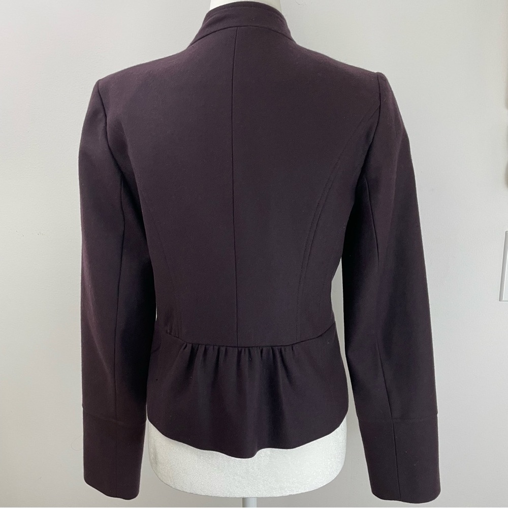 Halogen Aubergine Wool Blend Jacket Euc - image 2